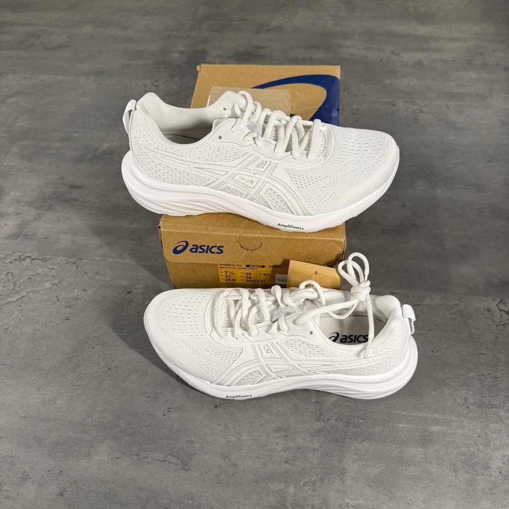 ASICS Running Shoes Women 7.5 GEL-CONTEND 9 White Glacier Grey Wide NEW